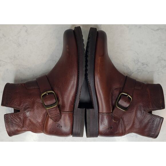 Frye Women's Size 7M Veronica Bootie Leather Redwood Biker Moto Motorcycle ~VGUC - Picture 8 of 16